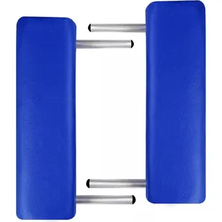 vidaXL Massageliege Klappbar 2-Zonen mit Aluminiumgestell Blau - Blau
