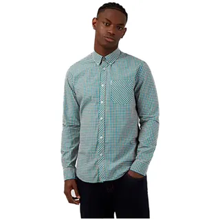 Ben Sherman Signature Gingham Langarmhemd - Blue 085 - XL