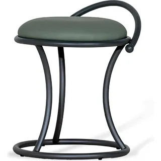 Grüner Lederhocker Designer Barhocker Wohnzimmer Hoher Sitzhocker - Grün