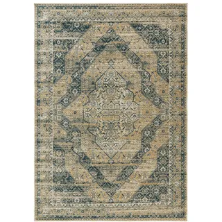 benuta Nest Flachgewebeteppich Frencie Blau 120x180 cm , Textil , Patchwork , Rechteckig , 120x180 cm , Oeko-Tex® Standard 100 , wasserabweisend , Teppiche und Böden, Teppiche, Flachwebteppiche