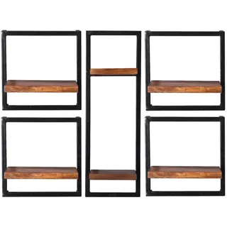 SIT Möbel Panama Wandregal 6 Fachböden Holz 0 x 0 x 0 cm Schwarz