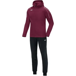 Jako Trainingsanzug Polyester Classico mit Kapuze Maroon 40 - Jogginganzug 2-teilig für Sport und Alltag, Jogginghose & Trainingsjacke