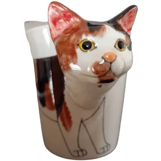 Katzen Tasse Katze Becher mit Katzenmotiv Tier Keramik Tasse als Geschenk für Katzenfreunde Katzenliebhaber Katze bunt 14 x 15 x 10 cm