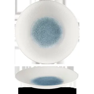 Churchill Super Vitrified Bambus Raku Topaz Blau Tief Coup Teller, 27 cm, 12 Stück - Blau