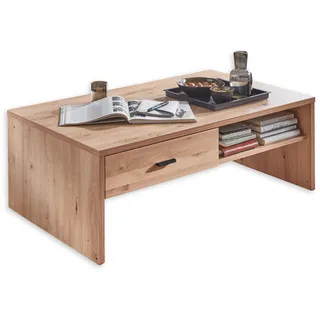 Couchtisch in Altesche massiv, Old Artisan Oak Optik FSC-zertifiziert - Moderner Sofatisch mit Schubladen & Ablage für Ihren Wohnbereich - 110 x 40 x 65 cm (B/H/T)