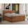 Boxspringbett 200x200 mit und Boxspringbett 200x200 mit und 200x200 Orange Struktur H4 Orange