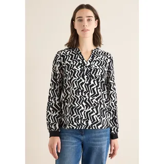 Cecil Druckbluse mit Tape Grau L