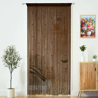 YaoYue Perlenvorhang, Fadenvorhänge für Türen, Quasten, Perlen, hängende Fransen, Hippie-Stil, für Fenster, Flur, Eingang, Wandschrank, Schlafzimmer, Privatsphäre, als Dekor, 99,1 x 279,4 cm (B x L),