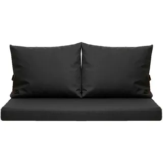 Setgarden Mix-Techno Gartenkissen Für Polyrattan Möbel 110×50×50 cm – Kissen Für 2 Sitzer Gartensofa 1tlg Anthrazit