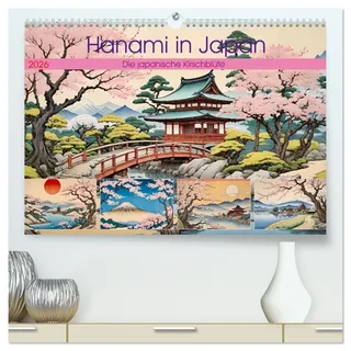 Calvendo Hanami in Japan (hochwertiger Premium Wandkalender 2026 DIN A2 quer), Kunstdruck in Hochglanz: