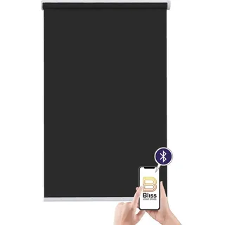 SUNLINES Elektrisches Rollo »Akkurollo Upcycling appgesteuert, blickdicht, Sunlines« blickdicht ohne Bohren appgesteuert via Bluetooth, schwarz