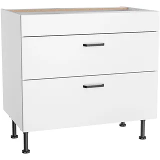 kochstation Unterschrank KOCHSTATION KS-Paula 90 x 58,4 x 87 cm Weiß