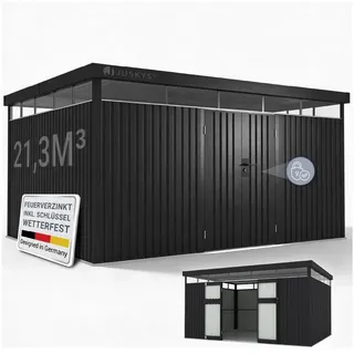 Juskys Gerätehaus 2,94 x 3,96 m Anthrazit