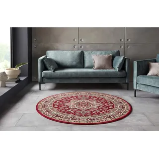Nouristan Mirkan Kurzflorteppich Ø 160 cm Rot
