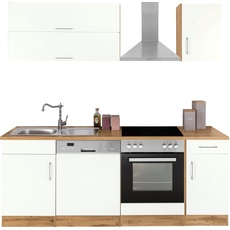 Bild von MÖBEL Küchenzeile »Colmar«, mit E-Geräten, Breite 210 cm, weiß