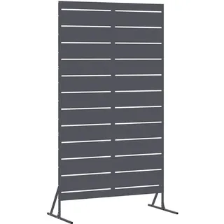 vidaXL Sichtschutz 100 x 50 x 180 cm Stahl Anthrazit | Robuste Stahlkonstruktion, die ewig hält, Cooler moderner gestreifter Look, Perfekt für zeitgemäße Outdoor-Vibes