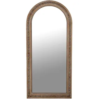 DRW Halbrunder Wandspiegel aus Holz, goldfarben, 71 x 4,5 x 152 cm