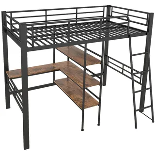 Urban Meuble Hochbett Urban Meuble 90 x 200 cm Metall schwarz