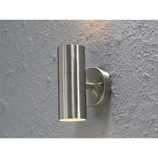 LED Außenwandleuchte Up Down, Fassadenbeleuchtung, Edelstahl Außenleuchte 17cm