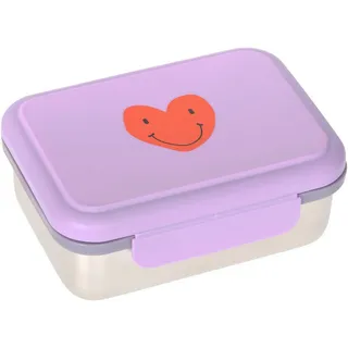 Lässig Kinder Brotdose Edelstahl Lunchbox Frühstücksbox Nachhaltig Kindergarten Schule/Lunchbox Stainless Steel Little Gang Heart lilac
