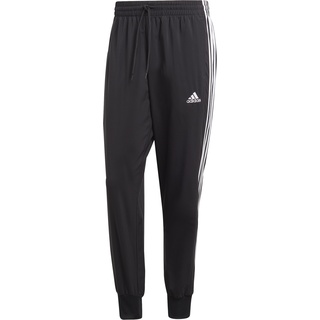 Adidas Herren Sporthose ESSENTIALS Tapered Cuff Woven 3STREIFEN Hose schwarz|weiß