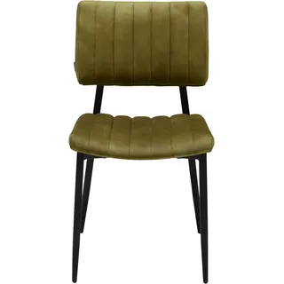 omg design Esszimmerstuhl Ivan Samtvelour grün 2er Set
