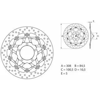 Brembo 78b40862 Bremsscheibe - Silver - One Size