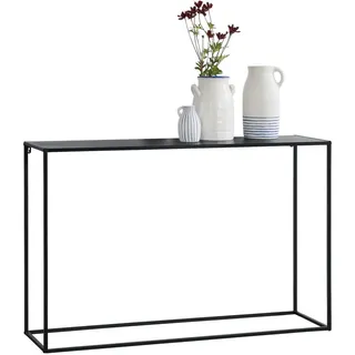 [en.casa] Konsolentisch Turia , Schwarz , Metall , 115x74x32 cm , Wohnzimmer, Wohnzimmertische, Konsolentische
