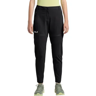Jack Wolfskin Hikeout Zip Off Pants Wanderhose, Schwarz, 36