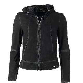 Lederjacke MAZE "Lederjacke Donie", Damen, Gr. XL, schwarz, Obermaterial: 100% Lammnappaleder LANA. Futter: 100% Polyester PES., Jacken Lederjacke
