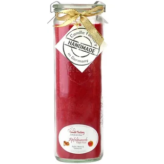 Candle Factory Kerze Big Jumbo Kerzen Windlicht rot Duft Apfelpunsch 306050