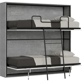 Kando horizontales Doppelbett Cemento Klappbett - Grau