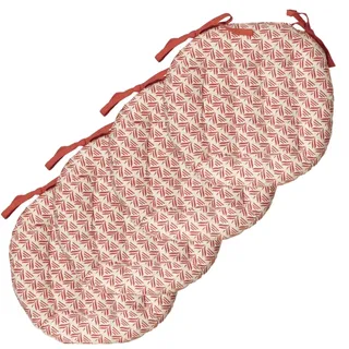 Atout Ciel Stuhlkissen rund 40 x 40 cm Terrakotta