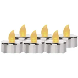 Teelicht Kerzen silber 6x CR2032 Christmas Lighting DCCV12