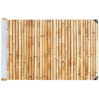Maximex Balkon-Sichtschutz Mod. Bambus, 5m,blickdichte Balkonverkleidung, UV- und witterungsbeständig, schnelltrocknend und reißfest, zuschneidbar, Kunststoff