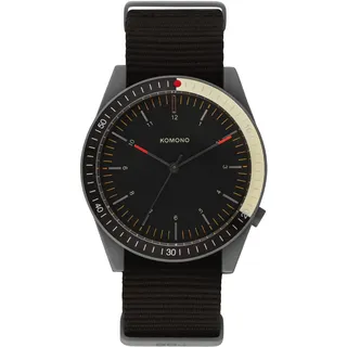 KOMONO Ray Shade NATO Herren Quarzuhr in Schwarz mit recyceltem Gurtband