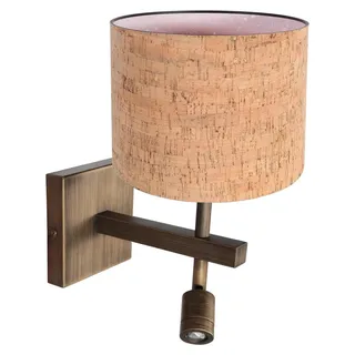 Steinhauer - wandleuchte - Stang - bronze - metall textil - bettlampe - LED_E27 - 4889BR - Bronze
