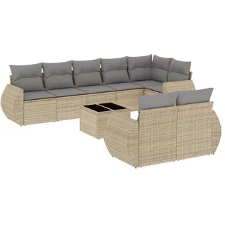 VidaXL 3221628, Hellgrau, Rattan, Gehärtetes Glas, 110 kg, Erwachsene & Kinder, 550 mm, 550 mm - Hellgrau