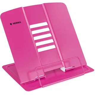 Herma 19964 Leseständer für Bücher Pink Rosa, faltbarer Buchständer aus Metall für Kinder, Buchstütze für Jungen & Mädchen, verstellbarer Kochbuchhalter für Schule, Büro & Küche, 198 x 157 x 190 mm