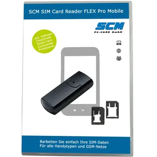 SIM Card Reader FLEX - SIM Kartenleser schwarz - uTrust Token Flex plus Software um Daten auf der GSM SIM Karte am PC zu bearbeiten