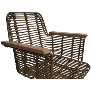 MCW Esszimmerstuhl M29 Rattan Braun 6er Set