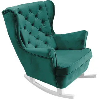 DomoHome Relaxsessel Armlehnensessel Armlehnen Fernsehsessel Loungesessel Polstersessel Couchsessel Armsessel Chair Wohnzimmersessel Ohrensessel | 102x81x95cm | Green_29852 - Grün