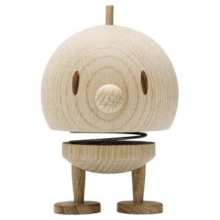 Hoptimist Bumble, Holzdeko, Wackelfigur aus Holz, Deko Skandinavisch, Deko Wohnzimmer, Schreibtisch Deko, Büro Gadgets, Tolle Kleine Geschenke, 7,5 x 8,5 x 10,7 cm, Medium, Raw Oak