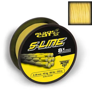 Black Cat S-line Geflochtene Schnur 250 M - Yellow - 0.380 mm