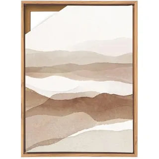 BTSAE Schattenfugenrahmen 40x60 cm, Holzrahmen für Leinwand, MDF Bilderrahmen für Leinwand/Keilrahmen, Leicht abnehmbar für Motivwechsel, Holzfarbe Leinwand Rahmen (Holzfarbe, 40×60cm)