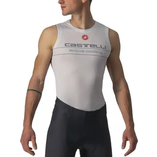 Castelli Active Cooling Sleeveless Funktionsshirt für Herren, Silber Gray, Large