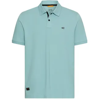 camel active Herren Poloshirt mit Druckknöpfen Ozeangrün, Menswear-L