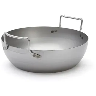 De Buyer - 5050.36 - Fritiertopf gewölbt, ohne korb - 36cm, Blau, Kupfer