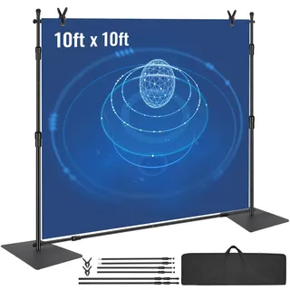 Vevor Fotohintergrund Fotografie Hintergrund 3048 x 3048 mm Hintergrundstoffgröße Studio-Requisiten Hintergrund Verstellbar, Pfeifen- und Vorhangständer Hochzeiten, Party-Setups