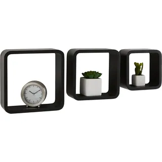 OTTO home Deko-Wandregal 20 x 10 x 20 cm Schwarz